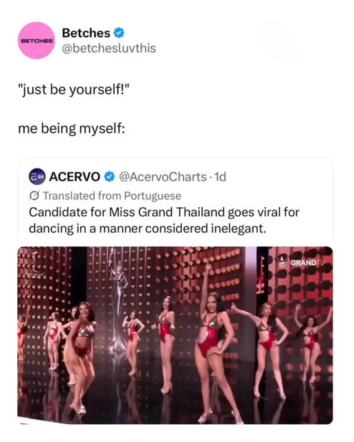 I fear this Miss Grand Thailand candidate and I have have a lot in common