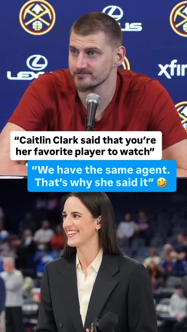 Jokić’s response to Caitlin Clark saying he is her favorite NBA player to watch 😭🤝

(via @dnvr_sports) #nba #wnba #basketball #sports