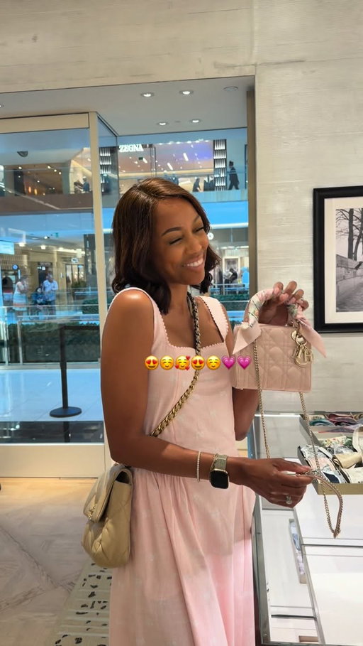We went to Houston for a quick family getaway to see my Alma mater LSU Volleyball play in a spring tournament and to hang out with some of my old teammates...and somehow ended up galleria shopping for a new handbag. 😂 

To my defense, we don't have any luxury handbag stores in Louisiana anymore 😭😩. I've also had my eye on this @dior mini Lady handbag in blush...obsessed.😍 the girls had to have something too 🤣Thanksssss baeeee! I love you!