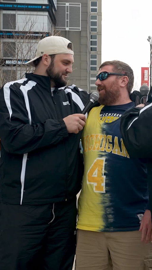 Do any Michigan fans actually go to Michigan? FULL video from the ELITE 8 presented by @drinkbodyarmor on my YouTube channel now!