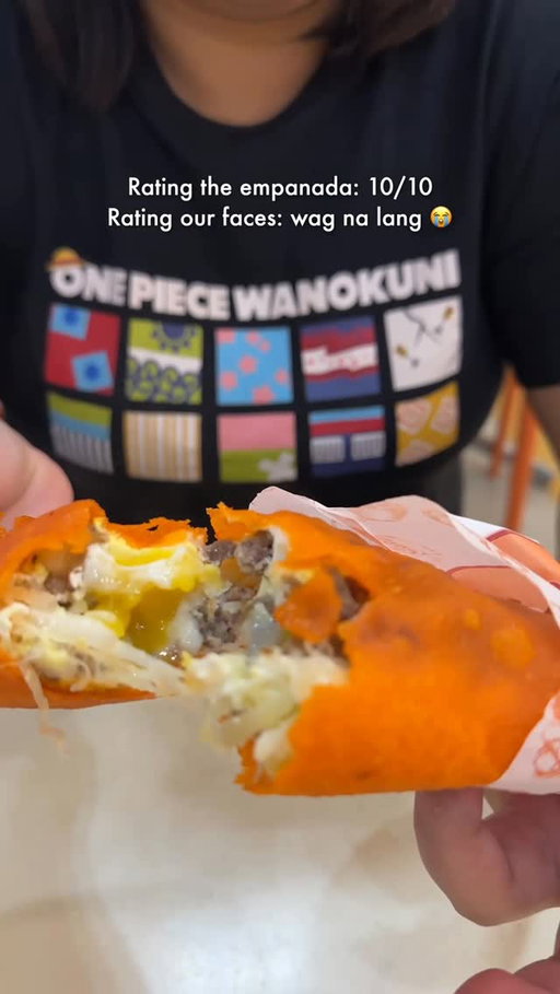Ang hirap nga naman irecord ang self while eating Ilocos Empanadas! 😅