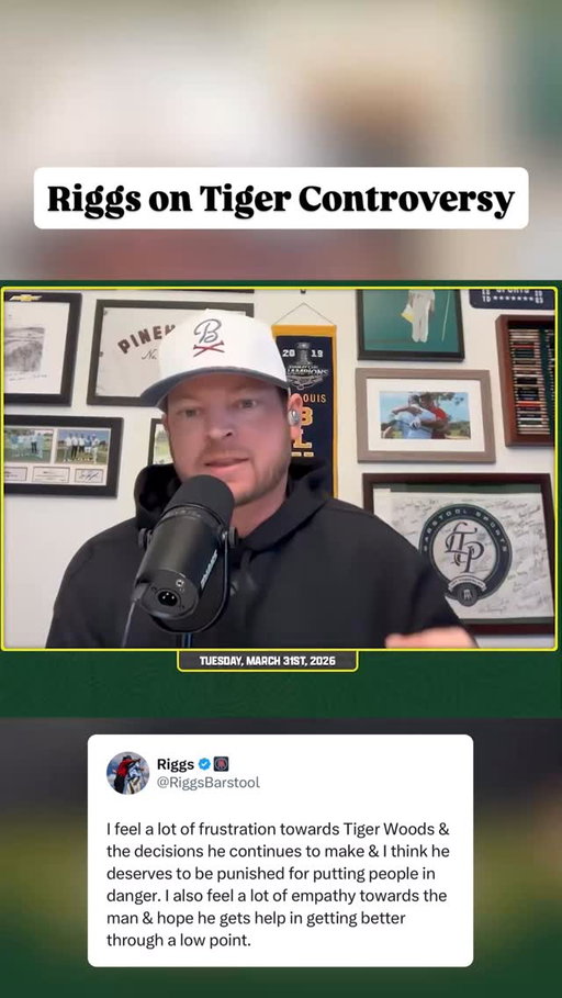Riggs explains his side of the Tiger Woods controversy.

Full conversation in today’s pod. Link in bio.