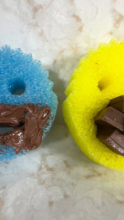 whoever stole those KitKats better give them back right now… #scrubdaddy