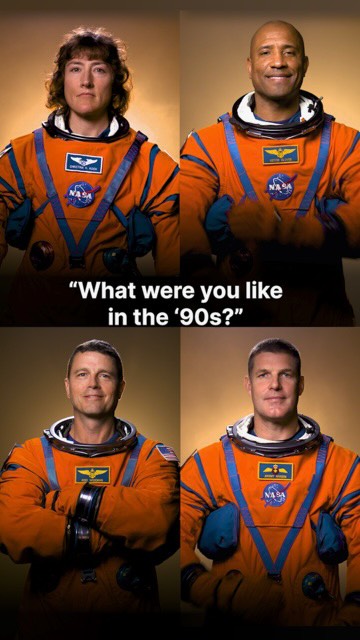 Tapping into the #90sChallenge with our Moon astronauts 🚀✨
 
As soon as April 1, the @NASAArtemis crew will journey around the Moon and back in their Orion spacecraft on an approximately 10-day mission. Artemis II will be the first crewed test of Space Launch System rocket and Orion spacecraft, testing the technologies we’ll need for long-term lunar exploration and human missions to Mars.
 
Credit: NASA