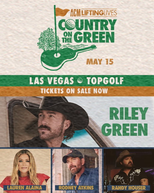 It’s gonna be a PAR-TEE on May 15! 🏌️🎉 @laurenalaina, @rodneyatkins, and @randyhouser are joining @rileyduckman for an intimate, one-night-only concert experience, out on the green at @topgolflasvegas!

⛳️ Country on the Green: Riley Green & Friends, benefitting ACM Lifting Lives

Tickets available at 🔗 in bio