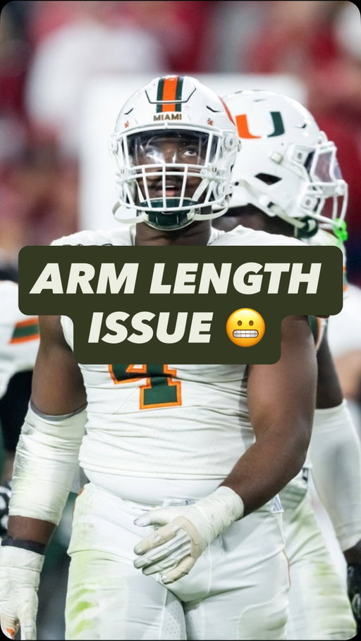 “Every D-Line coach I’ve talked to, they believe it’s a problem”

Gerald thinks Rueben Bain’s arm length could hurt his draft stock 😬

#nfl #miami #nfldraft