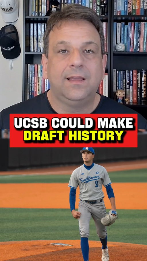 The 2026 draft could make history… from UC Santa Barbara 👀

Jackson Flora (our No. 1 pitching prospect) follows Tyler Bremner, who went No. 2 in 2025.

Now UCSB has a shot at back to back first pitchers taken—something we haven’t seen in decades.

No transfers. Just big time pitching development.