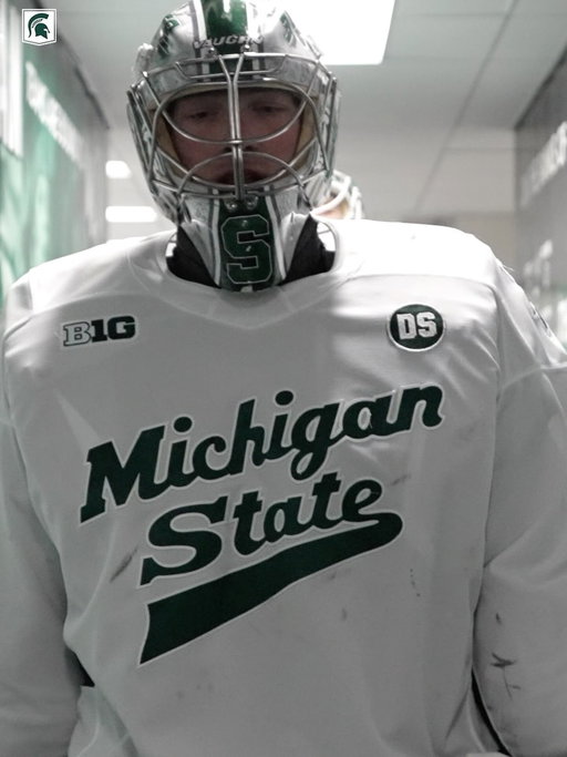 One of the greatest Spartan goaltenders of all-time!

Congratulations to Trey Augustine on signing his ATO for the remainder of the 2025-26 season!

Augustine concludes his career in the Green & White 2nd all-time in career save percentage, 5th in career goals against average, 6th in total saves and 6th in wins!