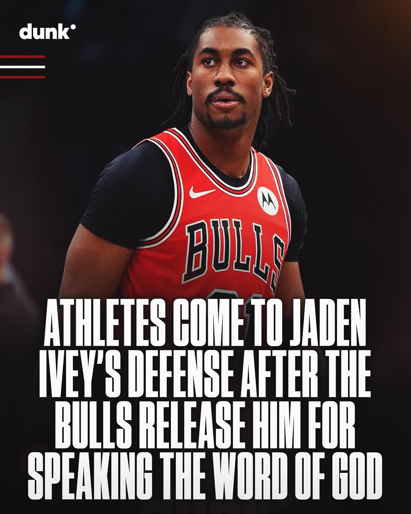 Jaden Ivey was released by the Chicago Bulls yesterday after a barrage of social media posts. A few athletes showed support for Ivey’s posts about his religious beliefs. Hope everything works out for the young stud point guard.