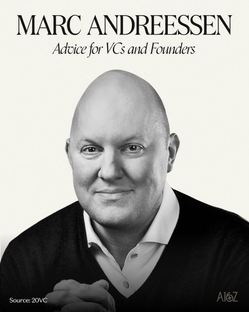 Marc Andreessen recently joined Harry Stebbings on the 20VC Podcast to talk about venture capital, founder psychology and AI economics. 

Here are our top takeaways from the interview.

Source: @20vchq with @hstebbings1996