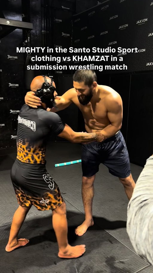 @mighty vs @khamzat_chimaev - one of the most legendary wrestling matches ever after filming a @jaxxon behind the brand YouTube show