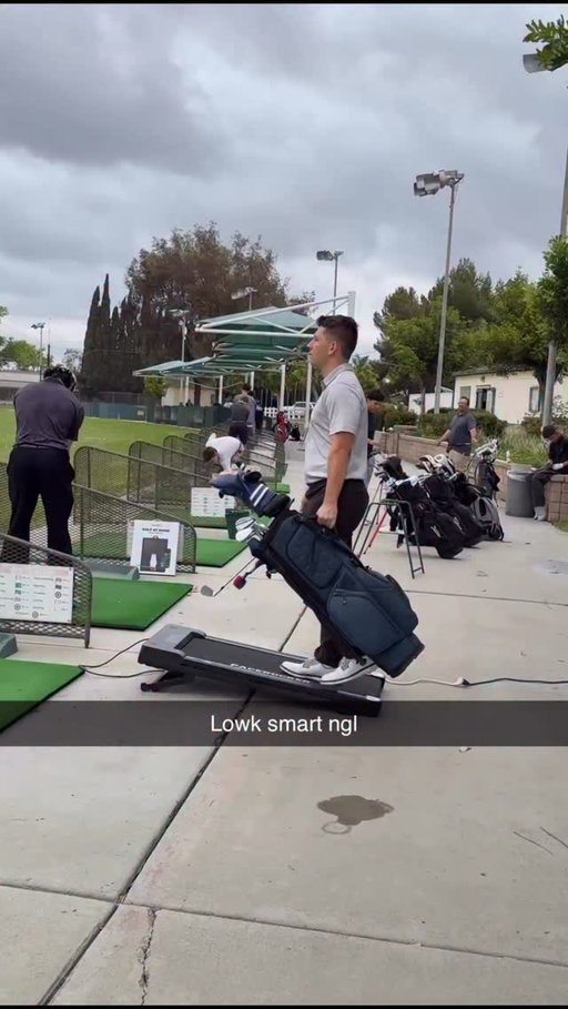 Bro will do anything but go to a real course 😭 #golf