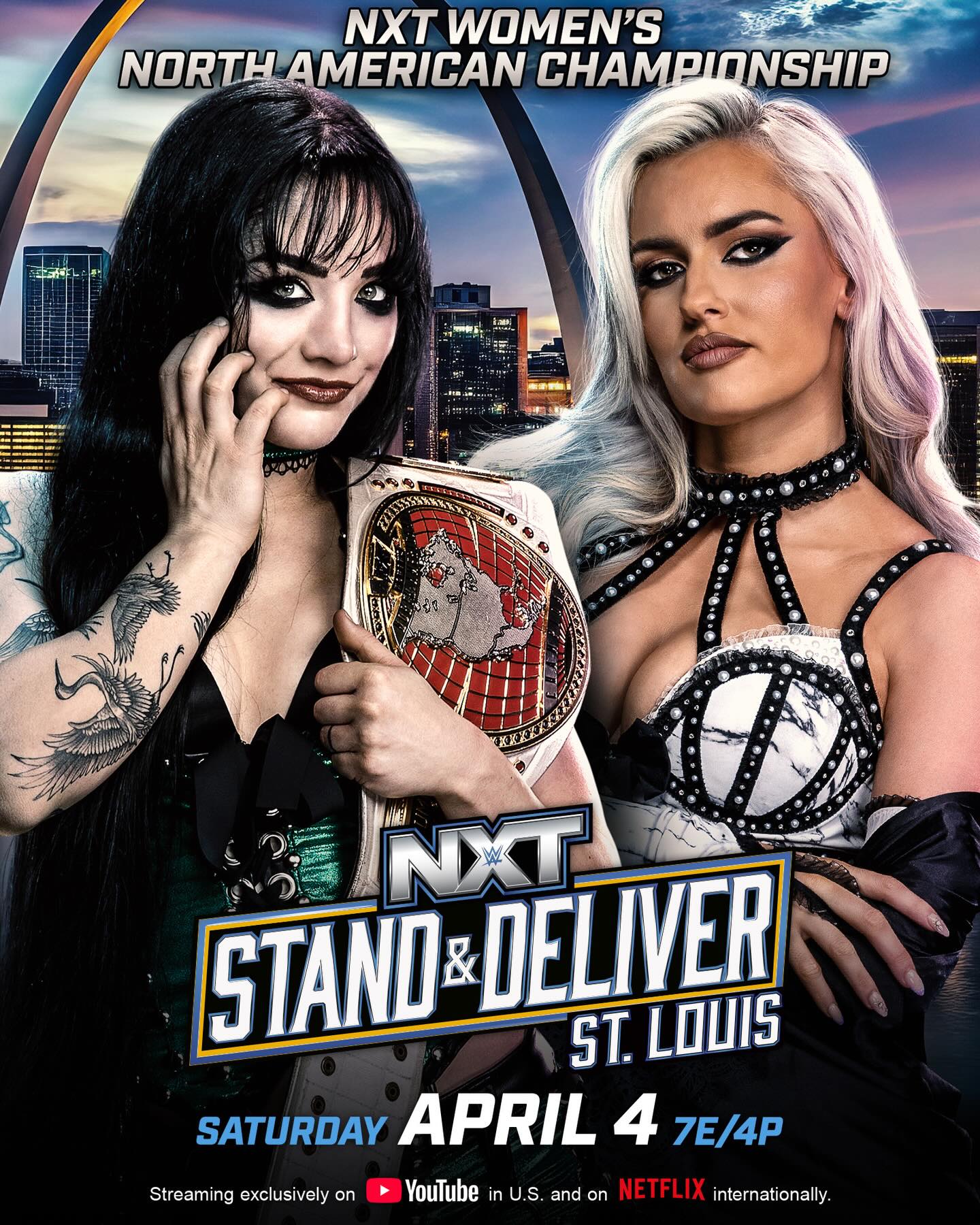 @tatumpaxley_wwe puts the #WWENXT Women’s North American Championship on the line against @blakemonroewwe SATURDAY at #StandAndDeliver 🏆

🎟️ LINK IN BIO