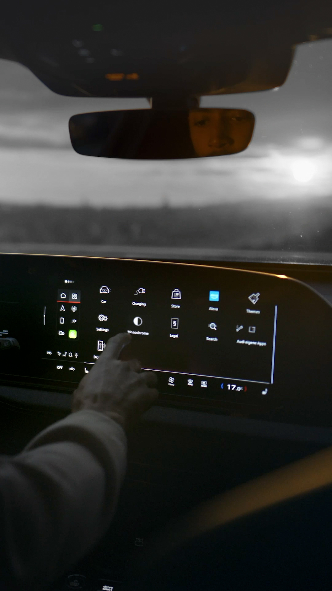 For those who value uncompromising standards — we listened. 🖤⁣
Monochrome Mode reduces visual noise to what matters. With a single touch, your windshield becomes a calm, monochrome landscape — even in the most saturated environments.⁣
⁣
It’s not just about moving through the world. It’s about how you choose to see it.⁣
Coming soon.⁣
⁣
#Audi #VorsprungDurchTechnik⁣
-----⁣
Optional equipment at an extra charge.