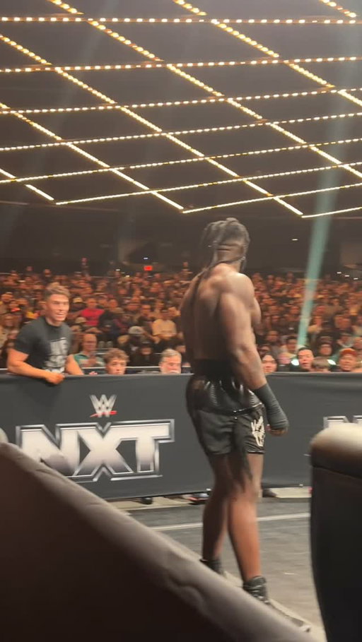 Keanu Carver goes after a fan so Jasper Troy puts him through a table! #wwe #wwenxt