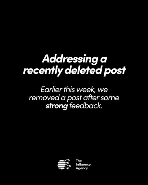 Something happened this week. 
We owe you an explanation. 

#digitalmarketing #influencermarketing #marketingagency
