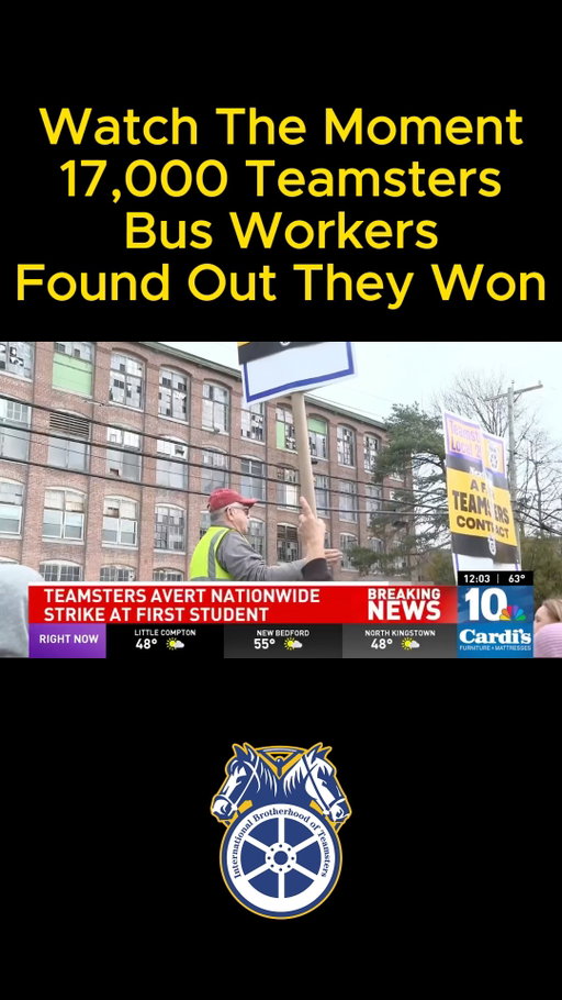 This week, Teamsters have won strong contracts for tens of thousands of workers, including for over 17,000 members at the nation’s largest school bus company, First Student. 

Watch the moment First Student Teamsters found out they won the contract they’ve been fighting for and deserve.