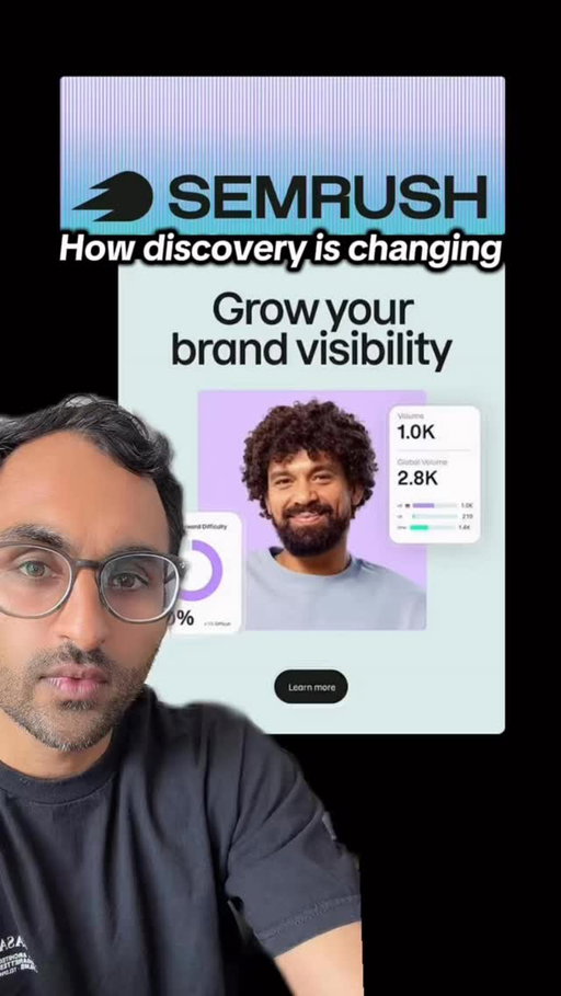 Semrush just rebranded and here’s what it says about the changing nature of search. Search is no longer limited to ranking on google. We’re discovering and finding brands and companies across a variety of touchpoints and platforms, and here’s a breakdown of what’s happening. If you want to learn more and see the insights Semrush offers, check out the link in my bio. 

#marketing