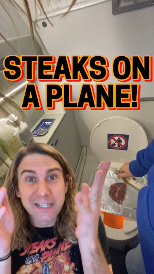 Steaks on a plane?! Story time!! Follow me for my stand up comedy dates! Sorry Delta, I learned my lesson. 

April 3 Austin, TX @vulcanatx 
April 11 Highstown, NJ @randynowsmancavenj
April 16 Rochester, NY @carlsoncomedy 
May 1 Morris Plains,NJ @dojoofcomedy
Oct 15 Dallas, TX @dallascomedyclub 
Dec 19 Canton, OH @cantoncomedyboom
