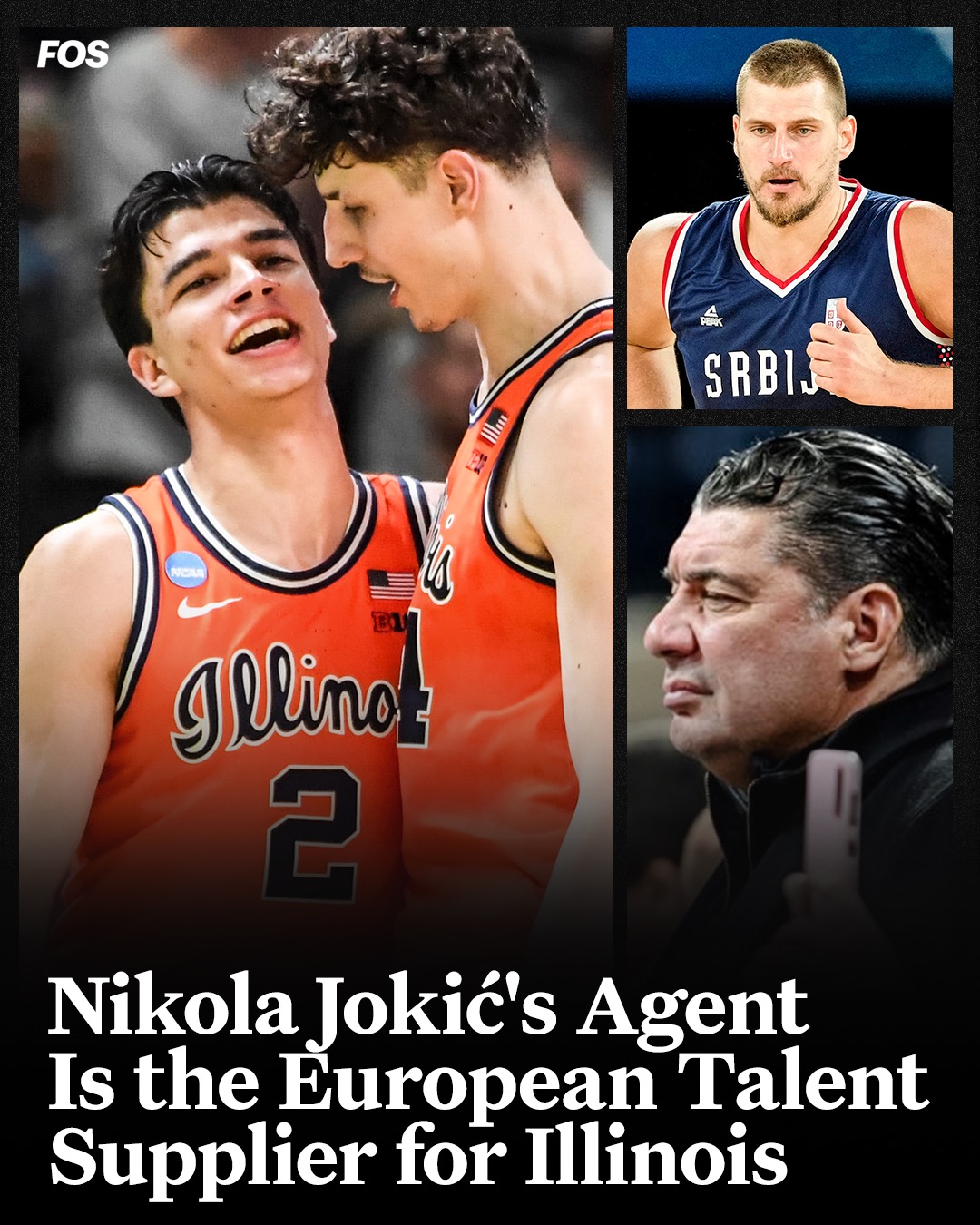 Nikola Jokić's agent helped make Illinois a Final Four team. 

One of Europe's top basketball agents, Miško Ražnatović, reps four of the "Balkan Five," who all hail from the region. 

Read how the Serbian plans to fill college basketball with European stars in our bio.