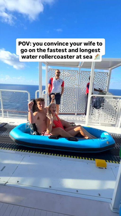 Would you ride this!? 🤯

We just got home from visiting the NEWEST Cruise Ship in the world on the @norwegiancruiseline Luna and this was one of our favorite parts 😍

This is the Aqua Slide Coaster 🎢 It starts off as a Roller Coaster and then transitions to a waterslide 💦 We rode it over and over again because it was so much fun and they even have a full body dryer you can warm up in afterwards ♨️

It’s pretty insane to think that we were in the middle of the ocean while riding this!! Can’t wait to share more about the new Norwegian Luna! 👀 

Share this with the person you want to ride this with! 👇🏼

📷: @insta360 X5 

#NorwegianLuna #CruiseNorwegian
