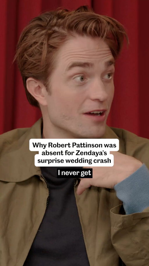 Bet you can't guess why Robert Pattinson didn't crash the wedding with his costar Zendaya? #TheDrama star let us in on why he left Zendaya hanging at the chapel 😂 #LieVsLie