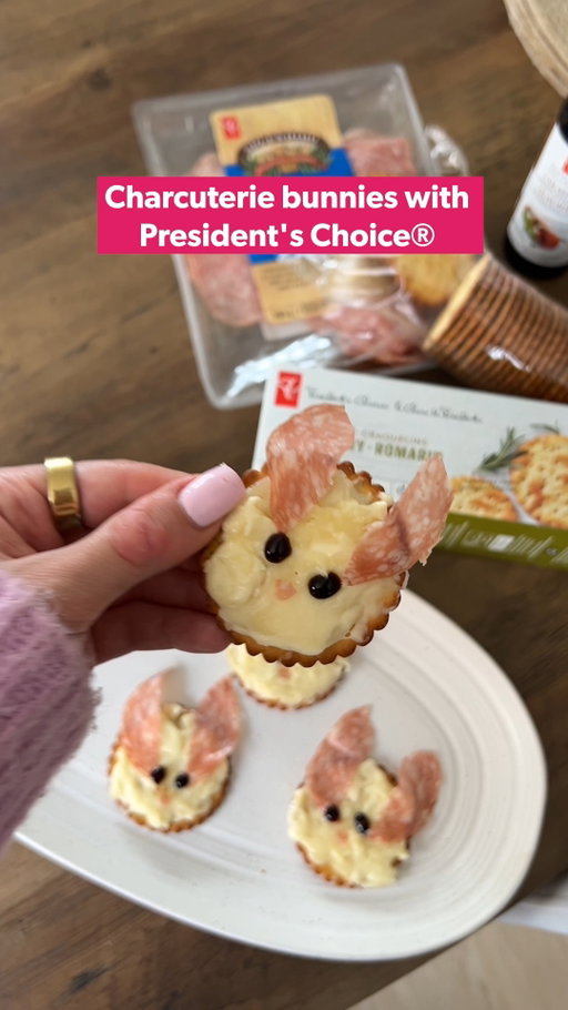 When the mood calls for something a little more festive 🐰
These charcuterie bunnies are almost too cute to eat (almost). Build your board with crackers, cheeses and spreads from the Home of PC® for an Easter table worth remembering.
 
PC® Glaze with Balsamic Vinegar of Modena
PC® Double Cream Brie Cheese
PC® Splendido Mild Genoa Salami
PC® Rosemary Rosemary Crackers