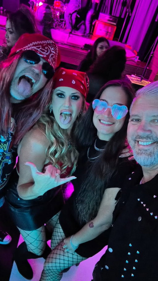Metal birthday party for Aly featuring Sugarfix! Happy 46!
