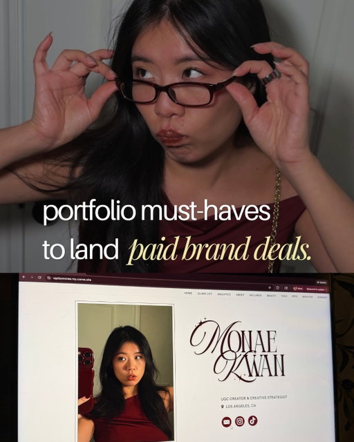 here’s all my portfolio must-haves as a paid content creator :)

The platform I recommend is @canva since it’s the most user friendly and free!! (I’ve tried like 2 others & this is the best)

I also made this exact template you can grab :) comment “portfolio” and I’ll send it over 🤍

#ugcportfolio #ugctips #contentcreatortips
