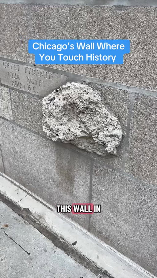 Touch the most famous historical artifacts from the last 4000+ years at this Chicago public wall. 
☑️ Another place unlocked on the Chicago Passport app