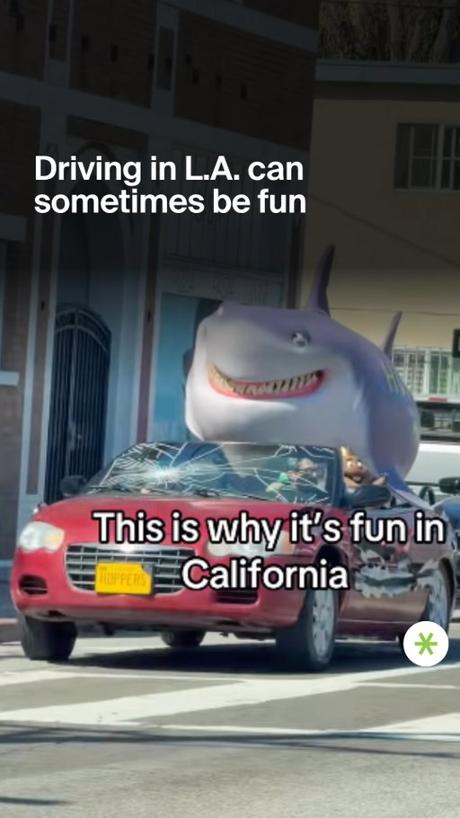 Driving in L.A. is fun sometimes 😂👀 #meme #mysecretla 
📹: babetravelling/ TikTok