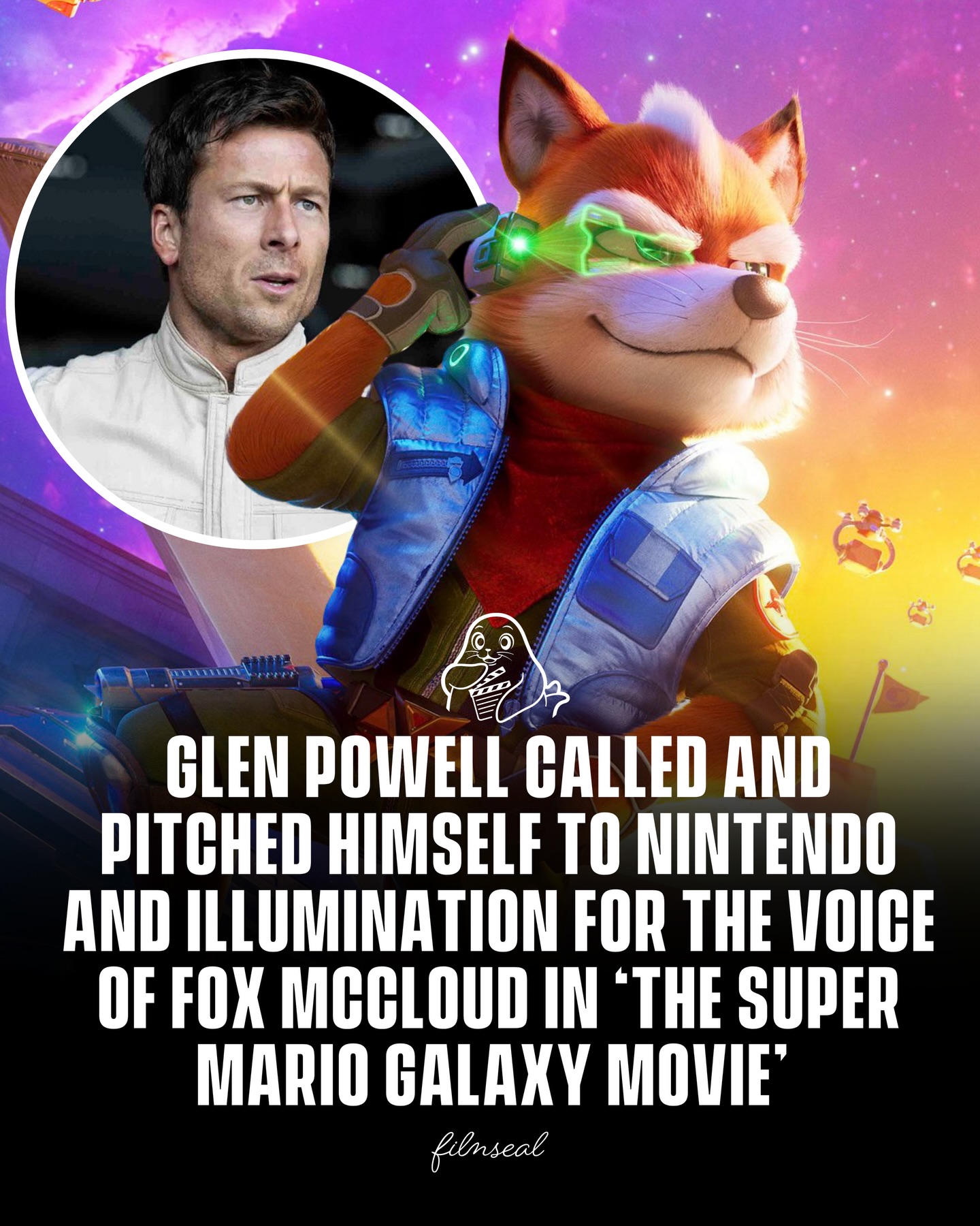 Glen Powell personally called and pitched himself to Nintendo and Illumination to voice Fox McCloud in The Super Mario Galaxy Movie, making it clear how deeply he connects with the character.

In a surprising twist, talks of including Star Fox were already happening behind the scenes, making his passionate pitch even more timely, with the film now playing in theaters.

-
#supermariogalaxy #filmseal