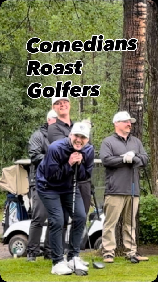 Lots of chirps, but no birdies 😂 at the @greatoutdoorscf Heckle Hole- with @atomicimprov #golf #comedy #roast #golfer #alberta