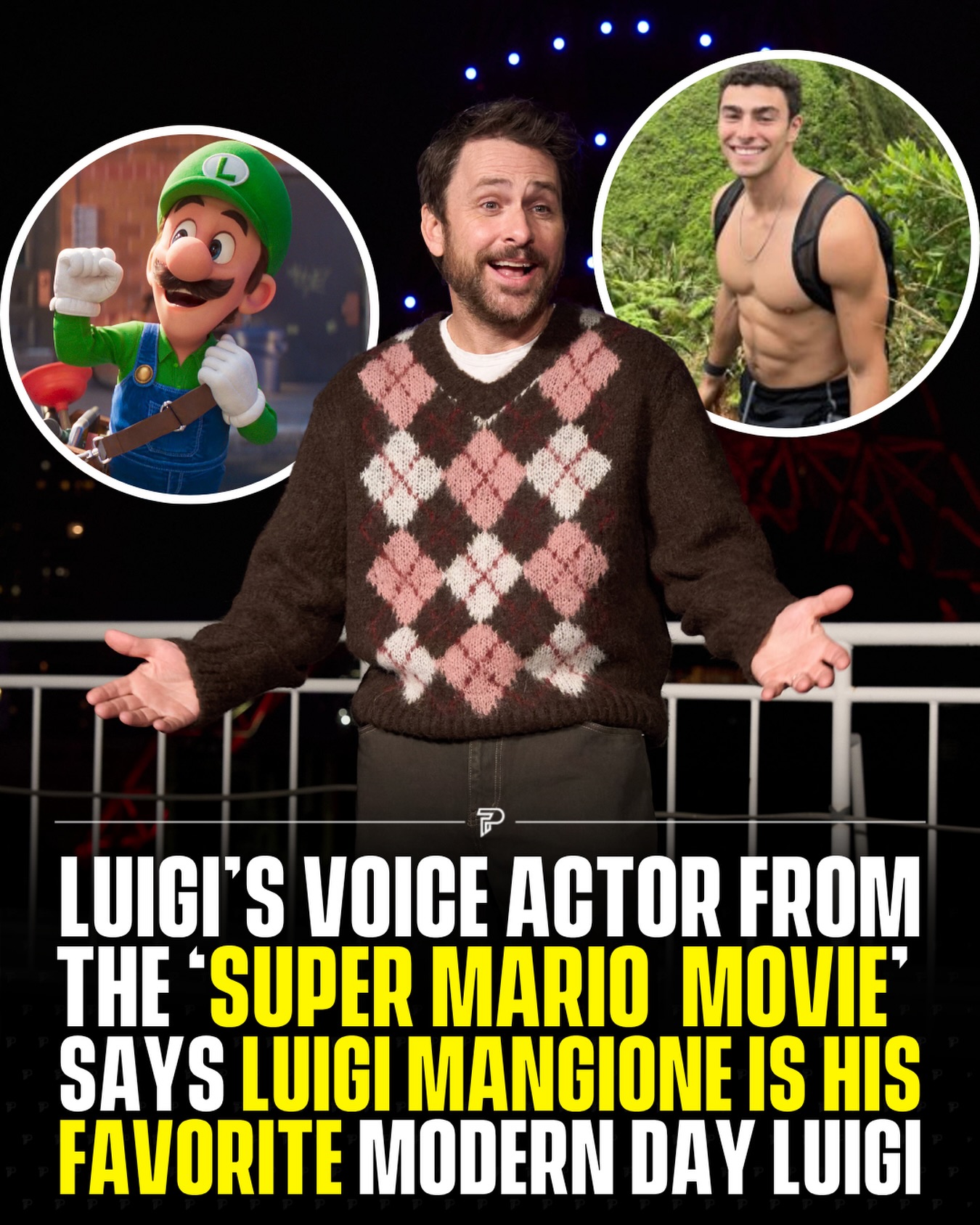 Charlie Day, who voices Luigi in The Super Mario Galaxy Movie, was asked to name his favorite Luigi “in recent American history” during an appearance on the Tintoria Podcast in Tokyo. The question was clearly designed to get a specific answer, and Day didn’t disappoint.

After repeating the question in disbelief, Day responded, “Well, me, first of all. Number one. Luigi Mangione, number two.” Co-star Keegan-Michael Key burst out laughing while Anya Taylor-Joy immediately hid her face with her hand.

The clip has since gone viral, racking up over a million views on X. Mangione is currently awaiting trial in connection with the fatal shooting of UnitedHealthcare CEO Brian Thompson in New York City in December 2024.

#Pubity #Viral #Film