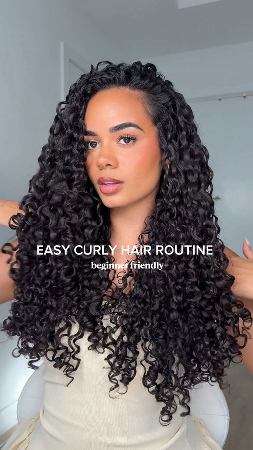 Easy curly hair routine for beginners ➰

More tips 
- sleep with a satin bonnet to protect your curls
- Start on CLEAN hair, always double shampoo to avoid weighed down curls
- Avoid touching your curls when drying it can create frizz
- Use separate detangling and styling brushes to avoid breakage

Product & Tool breakdown 
@Amazon spray bottle
@fhiheat detangling brush
@bouncecurl volume styling brush
@kerastase_official glaze leave in
@ilovethedoux banana extreme gel
@gisou honey hair oil
#curlyhairroutine #grwm #healthyhair #curlyhairtutorial #curlyhairroutine