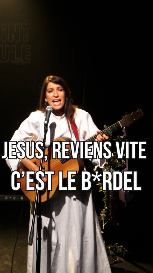 "Jésus, reviens vite c'est le b*****, viens nous sauver d'Emmanuel". Une prière plus que d'actualité. Viens me voir sur la scène de l'Européen à Paris le samedi 11 avril pour fêter la sortie de mon nouvel album Élevée en plein air. Je mets le lien en bio ou en commentaire. Amen !