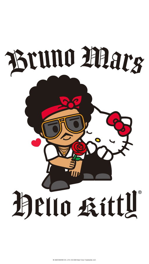 Kawaii meets Romantic ♥️🌹🎶 #HelloKittyxBrunoMars