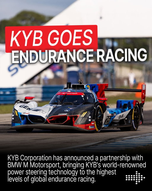 From Le Mans to IMSA — KYB is there.
We’re proud to announce our partnership with BMW M Motorsport, putting KYB’s S-EPS power steering technology at the heart of the BMW M Hybrid V8 endurance program. Swipe to learn more! #KYB #racing #bmwmotorsport #IMSA #WEC