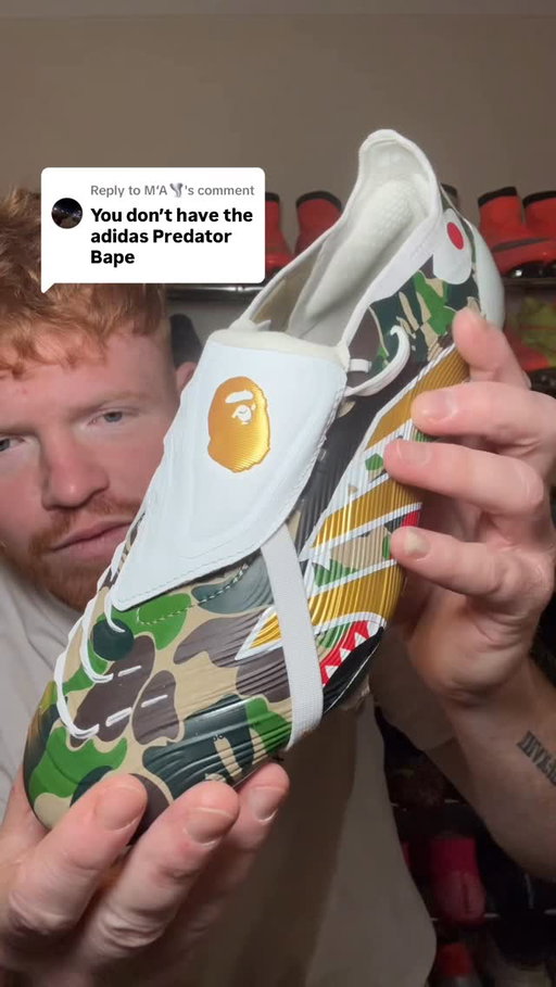 ADIDAS PREDATOR BAPE 🤩
-
One of the best collabs between football and fashion dropped last year, with adidas teaming up with BAPE for an exclusive F50 and Predator! 🤩
-
#footballboots #soccercleats #adidasfootball #predator #bape