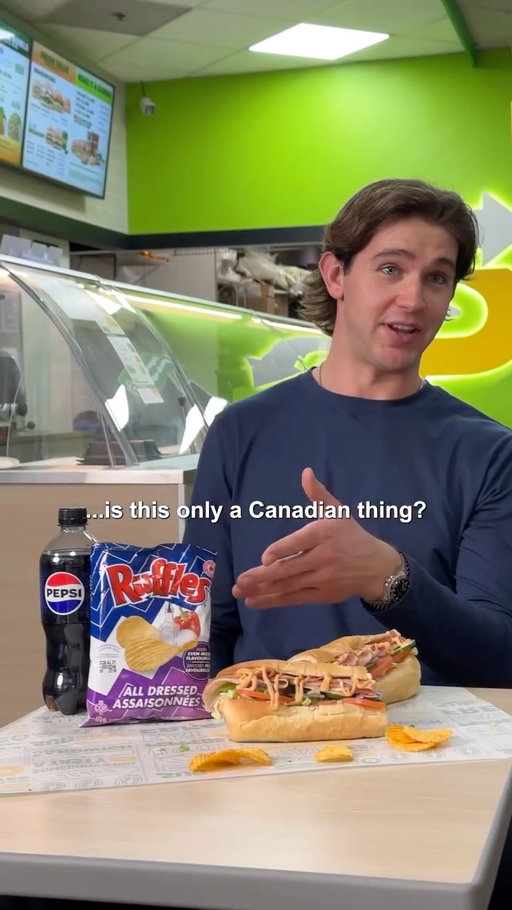 We caught up with @josephwoll for the official breakdown on the new Ruffles Inspired All Dressed sauce at Subway. It’s bold, sweet, savoury and according to the man himself – it’s the MVP. 🏆 ✨ 

@nhlpa 
Available for a limited time at participating restaurants.