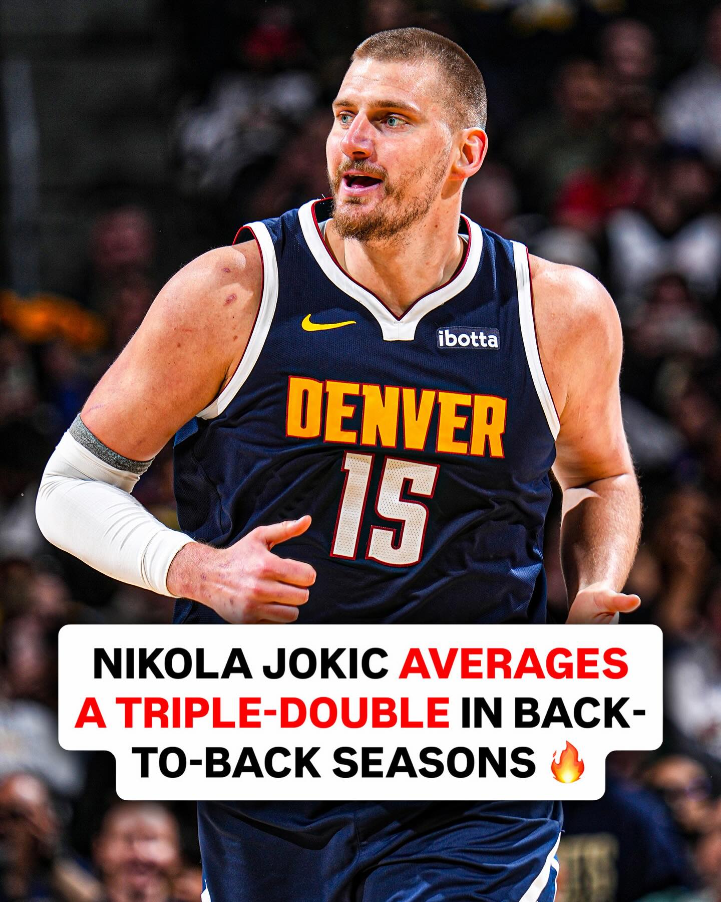 Nikola Jokic joins Russell Westbrook as the only two players in NBA history to average a triple-double in back-to-back seasons 🤯

His historic record has been turned into a new trading card 👀