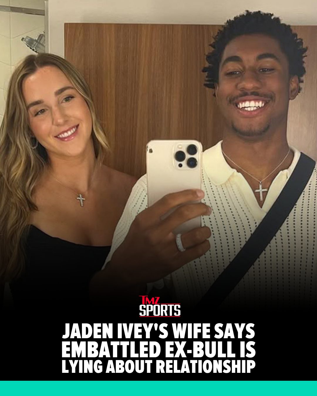 🏀👀 Jaden Ivey's wife, Caitlyn, is breaking her silence after the former Bulls player claimed she cut off communication after Chicago released him following his anti-Pride comments ... 

THE FULL STORY AT THE 🔗IN BIO.