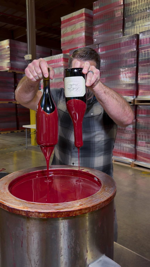 @joethewinemaker on the wax pot 🍷