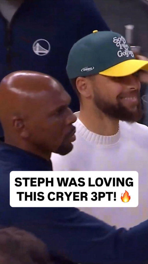 @stephencurry30 was all smiles after @ljcryer drilled his third consecutive 3PT for the @warriors! 🔥 CLE/GSW on NBA League Pass • <link in bio>