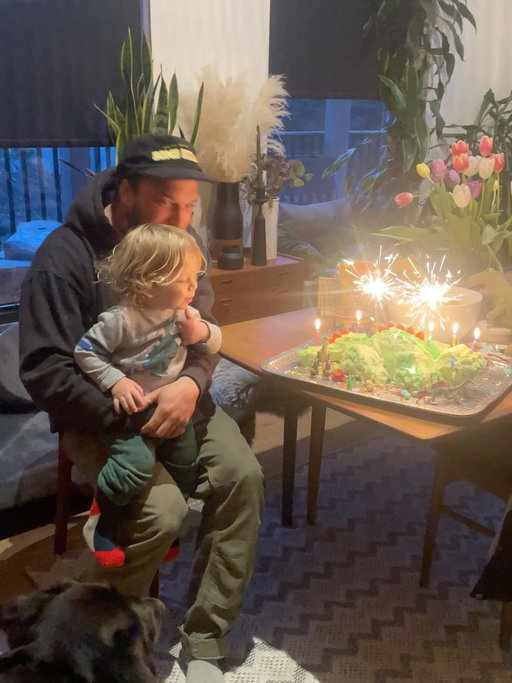 April 3 2024 💔 Khyber made Jeff this epic dinosaur cake, and we had no idea it would be our last celebration of Jeff’s birthday together.  There is so much I miss about doing life together. 
Jeff was my biggest life inspiration.  He lived with so much integrity and authenticity. Definitely not surprised when our friends started  saying “JK approved” 😆 Jeff’s gauge of things being worthy were always right on point. And we all loved following him around, because there was always something special about to unfold. He had a way of finding the magic in life and bringing us into it all. 💔 forever grateful for the love he brought into my life. 

Happy birthday Jeff, I miss you more than words.
