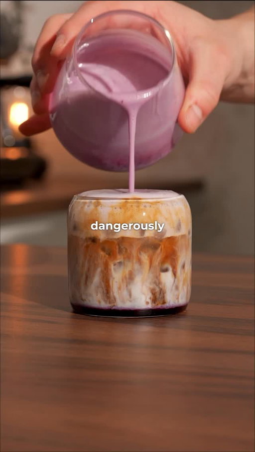 Blueberry Iced Latte 🫐☕ Recipe 👇🏽

Tip: You can adjust the sugar amount to your liking. 1 cup makes it richer, 1/2 cup keeps it lighter. Both work :)

Recipe:
Blueberry Syrup:
* 1/2 or 1 cup sugar
* 1 cup water
* 2 cups blueberries
* pinch of salt (add while still on heat)
* strain, let cool, then stir in 1 tbsp vanilla extract
Assemble your glass:
* ice
* 1 oz blueberry syrup
* 4 oz milk of choice
* double shot of espresso
Cold Foam:
* 2 oz cream
* 1/2 oz milk of choice
* 1/2 to 1 oz blueberry syrup
* froth together & pour on top

That’s it. Enjoy! 😁

#icedlatte #icedcoffee #blueberrylatte #coffeerecipe