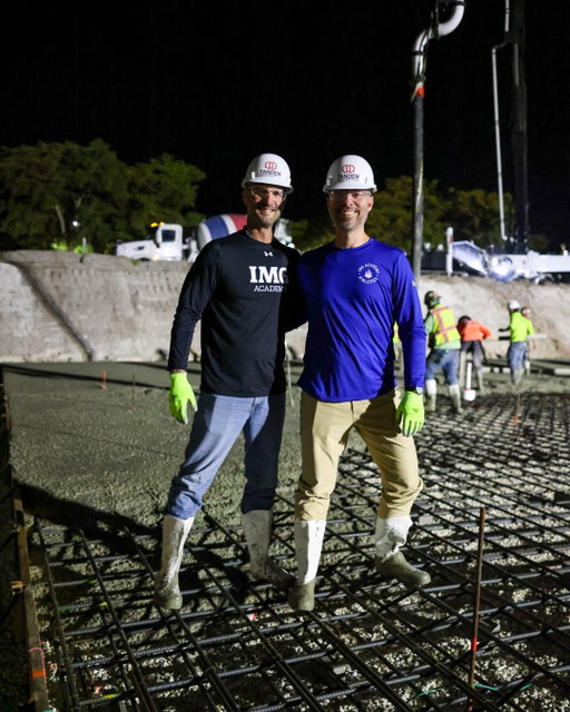 Up before the sun. Building something special. 🌅🌊

The foundation was poured for IMG Academy’s future Aquatic Center—a major milestone as our Swimming Program continues to take shape.

Director of Swimming John Hargis and COO Mike Milliron were on site as the next phase of this world-class facility starts to come to life.