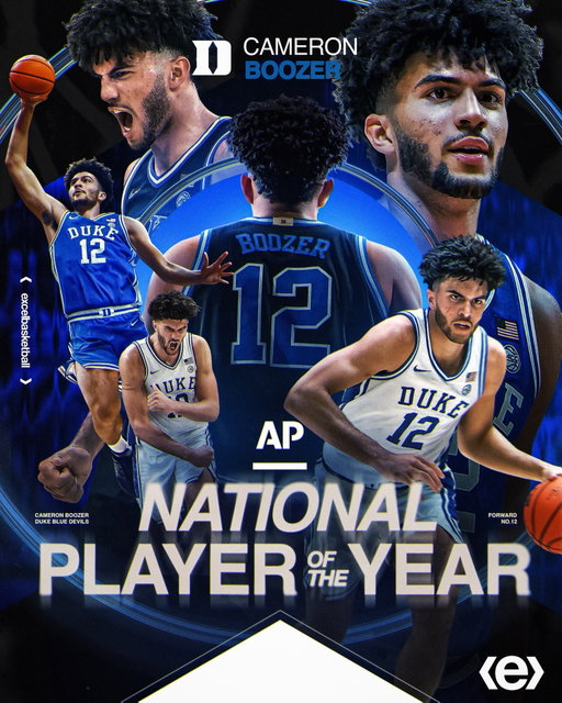 Introducing the AP NATIONAL PLAYER OF THE YEAR, @cameronboozer‼️ #exceling