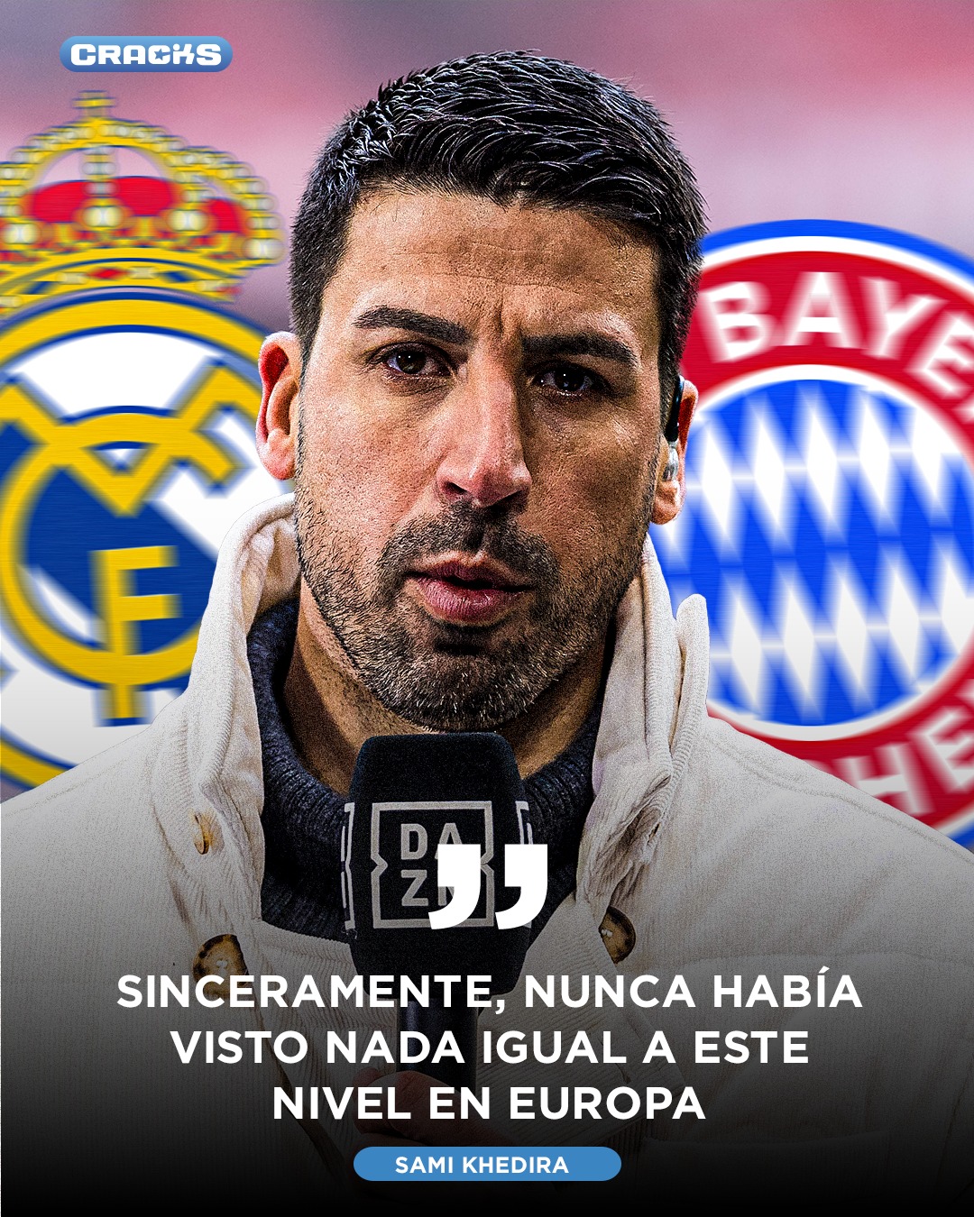 🔥⚠️ ADVERTENCIA PARA EL MADRID: EL BAYERN ES LETAL

Sami Khedira lanza aviso antes del duelo entre Real Madrid y Bayern Múnich. 👀

El alemán destaca el poder ofensivo del conjunto bávaro, señalando que jugadores como Joshua Kimmich, Aleksandar Pavlović y Harry Kane pueden hacer mucho daño con su precisión y movimientos.