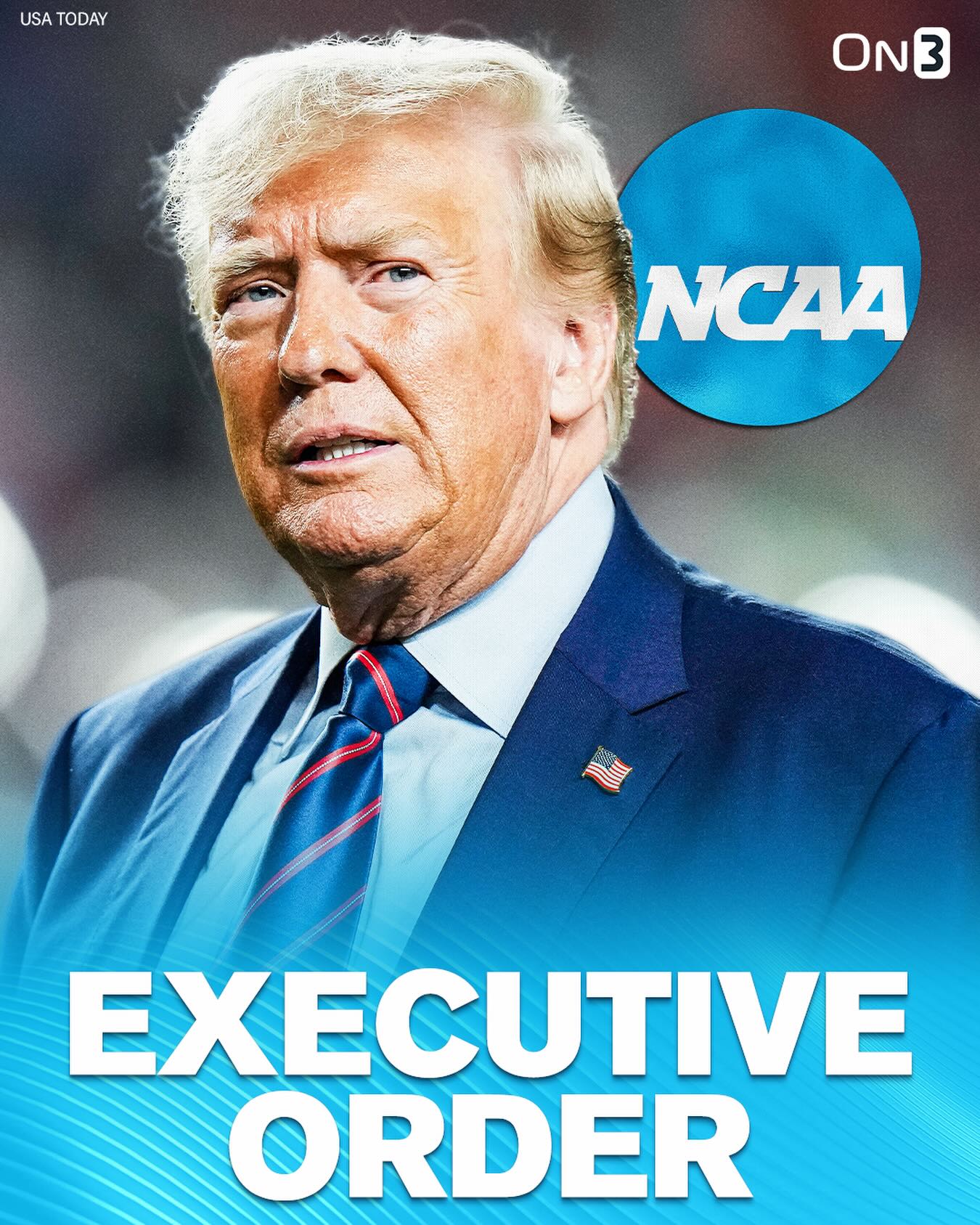 President Donald Trump is set to sign an executive order regulating college sports, Pete Nakos reports✍️

Athletes will have one free undergraduate transfer. 

Follow @On3 for the BEST of College Sports